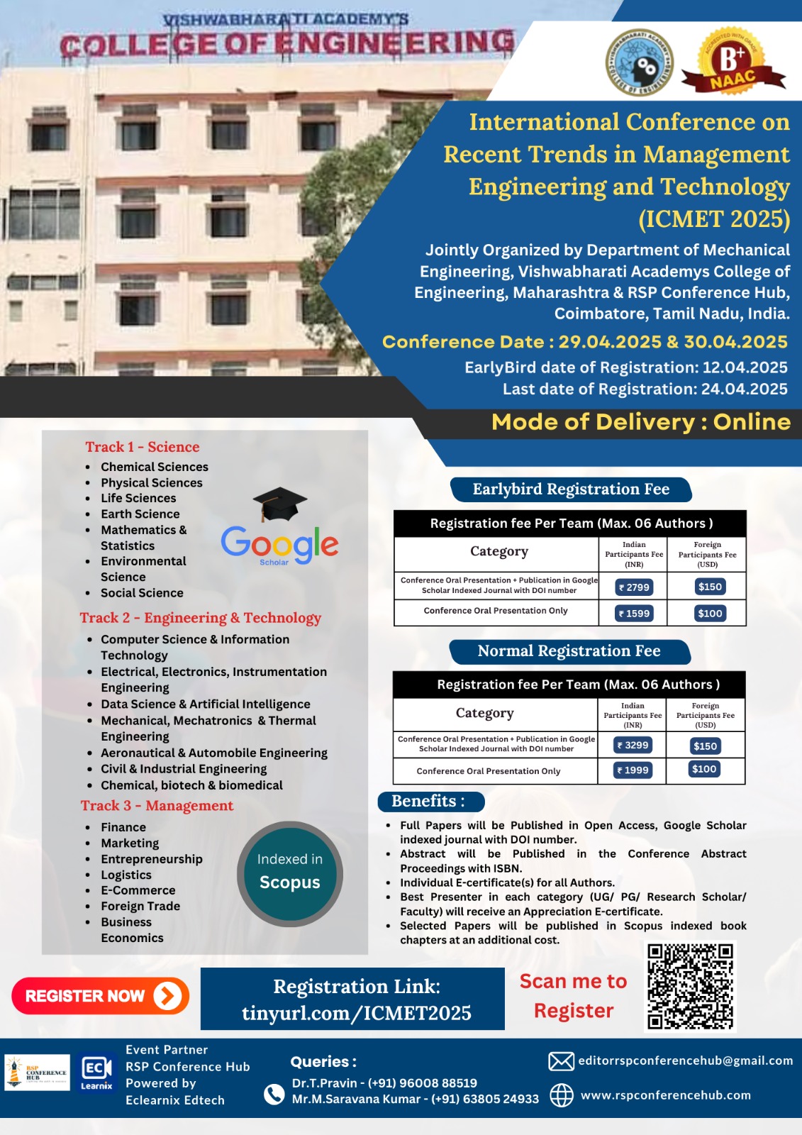 International Conference on Recent Trends in Management Engineering and Technology ICMET - 2025